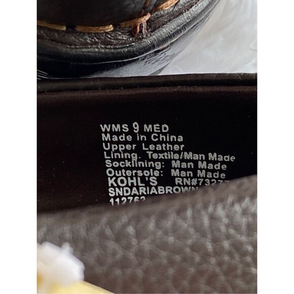 NWT Sonoma SZ 9 Brown Leather Slip On Professional Comfort Clogs Shoes - Picture 4 of 9